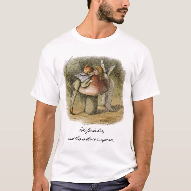 Han hittar hennes romska Fairy Valentindag T Shirt (Framsida)