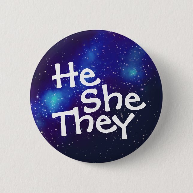 Han/Hon/Den/Dem Anpassningsbar Galaxy Pronomen-kna Knapp (Framsida)