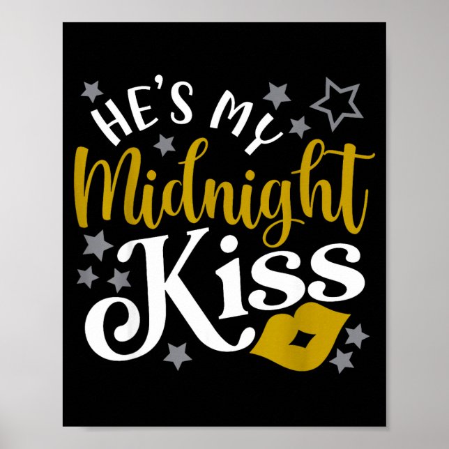 Han Hon Min Midnatt Kyss Gott Nytt År Matchande  Poster (Framsidan)
