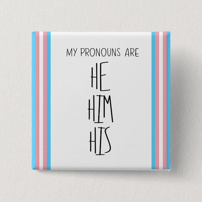 Han/Honom/Hans Pronomen Transperson Button Knapp (Framsida)