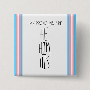 Han/Honom/Hans Pronomen Transperson Button Knapp