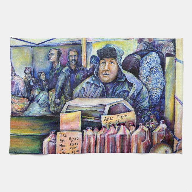 Han hörde vad jag såg kökshandduk (Horisontell)