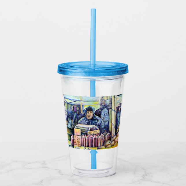 Han hörde vad jag såg take away mugg (Framsida)