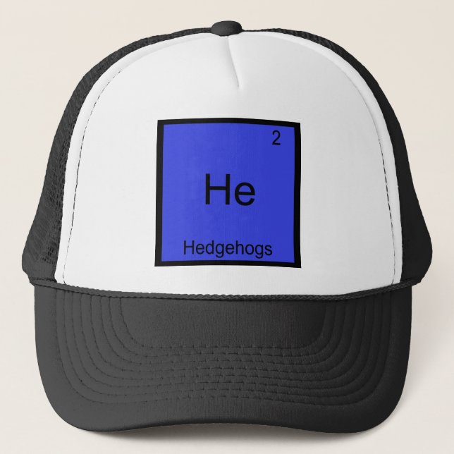 Han- Igelkottar Rolig Kemisk Element Symbol T-shir Keps (Framsida)