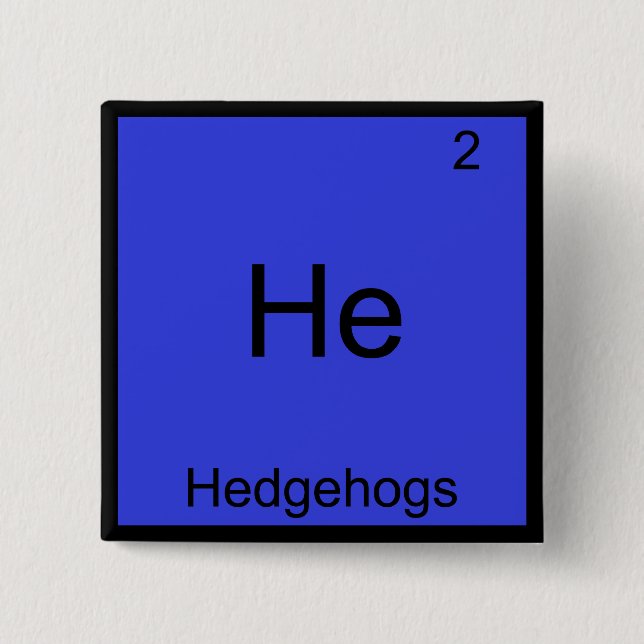 Han- Igelkottar Rollig Kemisk Element Symbol T-shi Knapp (Framsida)