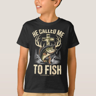 Han kallade till fiske män kristen fiskare tro t shirt