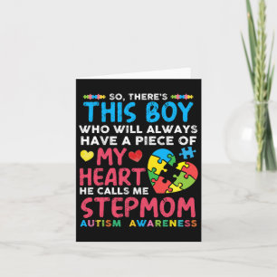 Han kallar mig Stepmamma Autism Awaren Kort
