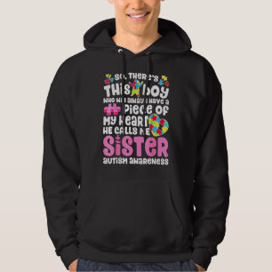 Han kallar mig syster Autism Medveten. Hoodie