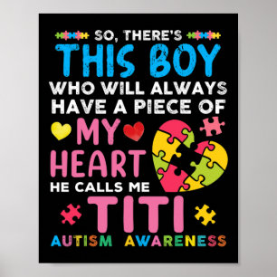 Han kallar mig Titi Autism Awareness Poster