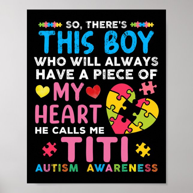 Han kallar mig Titi Autism Awareness Poster (Framsidan)