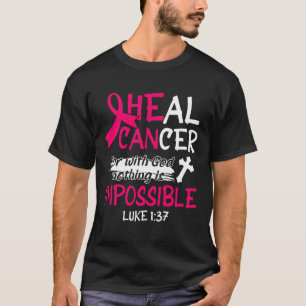 Han kan bota bröstcancer Pink Ribbon Recovery Fai T Shirt