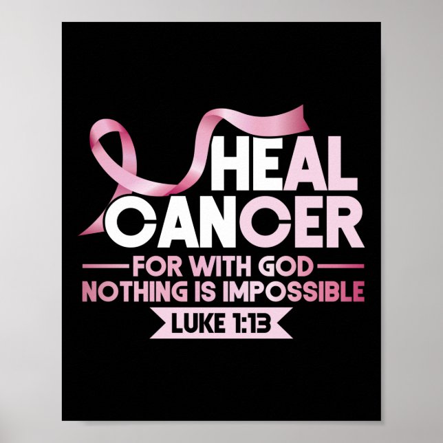 Han kan bota bröstcancer Pink Ribbon Recovery Poster (Framsidan)