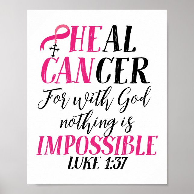 Han kan bota bröstcancermedvetande Survivor Faith Poster (Framsidan)