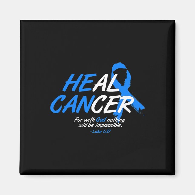 Han kan bota cancer Alopecia Awareness Month Gift  Magnet (Framsidan)