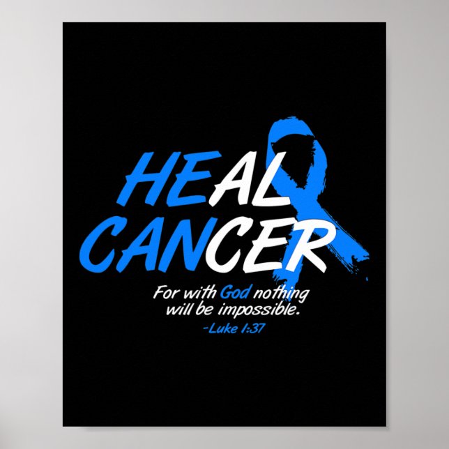 Han kan bota cancer Alopecia Awareness Month Gift  Poster (Framsidan)