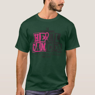 Han kan bota cancer Rosa bandet Bröstcancer månad T Shirt