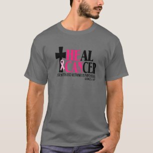 Han kan läka Cancer Jesus Kor Christian Breast Ca T Shirt