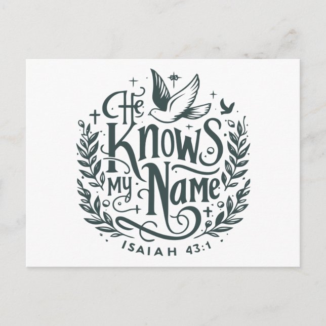 Han känner min namn vykort (Framsida)