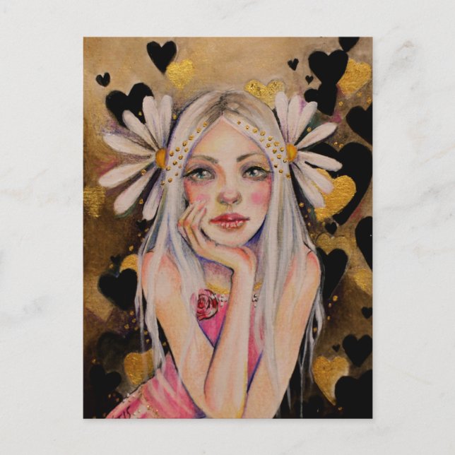 Han Kärlek mig, han Kärlek mig inte originalmålnin Vykort (Framsida)