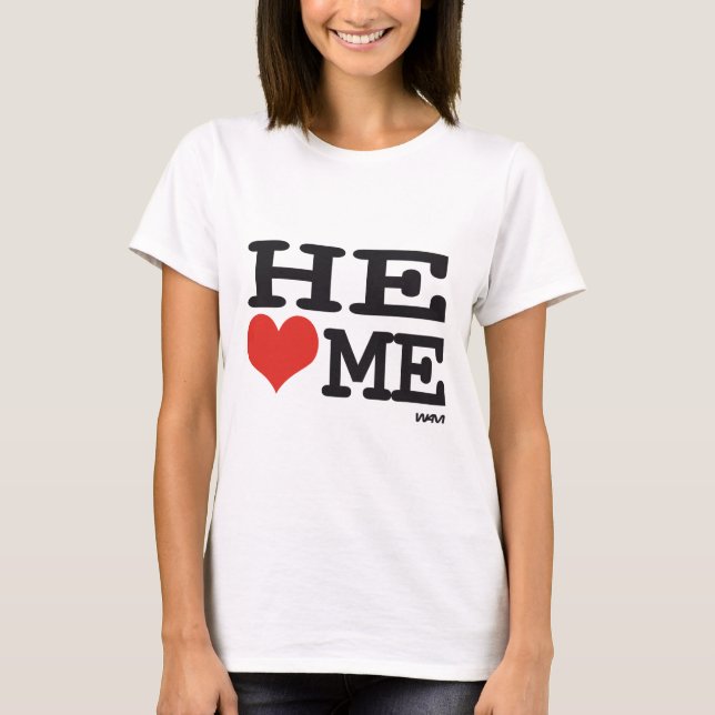 Han kärlek mig t-shirt (Framsida)