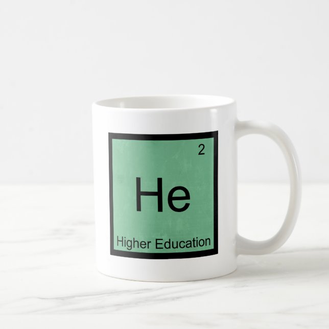 Han - Kemi-symbol för högre utbildning T-shirt Kaffemugg (Höger)