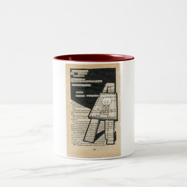 Han klättrade trappor… den ljusbruna trummamuggen Två-Tonad mugg (Center)