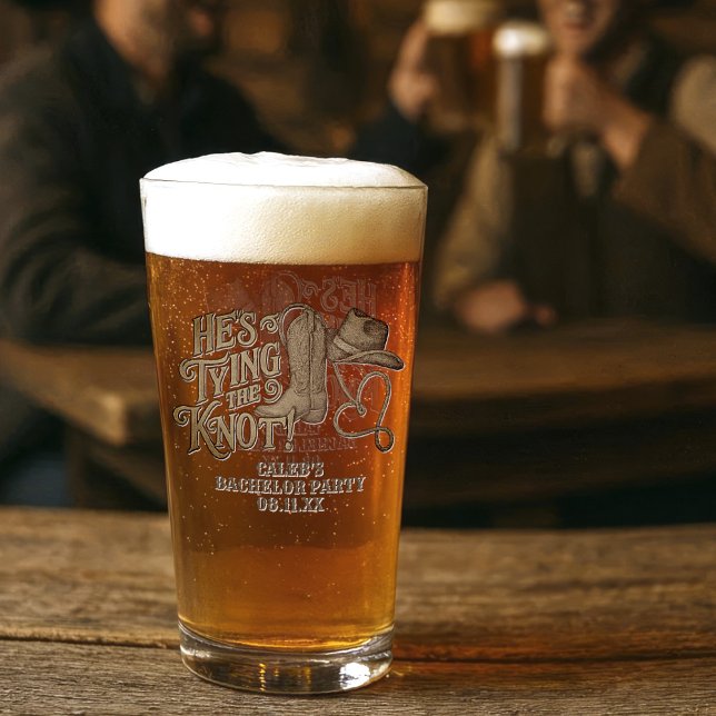 Han knyter knuten Rolig cowboybachelorfest Glaskopp (Skapare uppladdad)