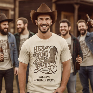 Han knyter knuten Västernlandsk Cowboy Svärmannafe T Shirt