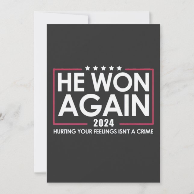 Han kom igen 2024 Trump Inaguration 2025 Inbjudningar (Framsida)