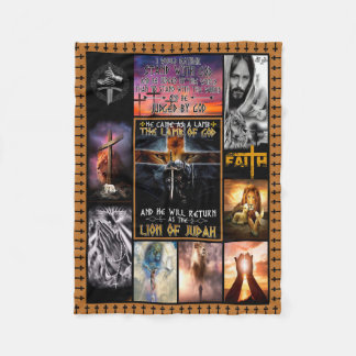 Han kom som lamm Guds Lejona lampa i Judah Fleecefilt