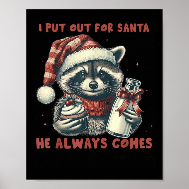 Han kommer alltid till Raccon Christm. Poster (Framsidan)