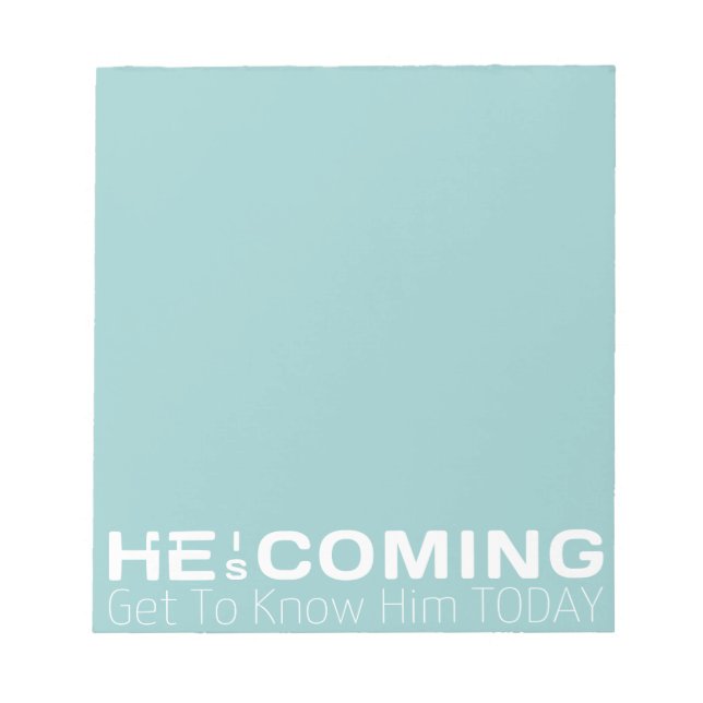 Han kommer att lära känna honom idag  anteckningsblock (Framsida)