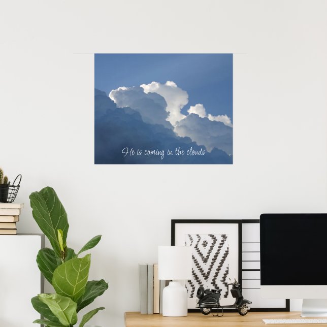 Han kommer i molnen kristet citat poster (Hemmakontoret)