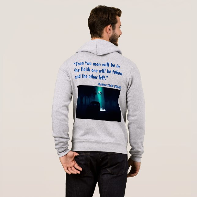 Han kommer med Manar Grått Zipper T Shirt (Hel baksida)