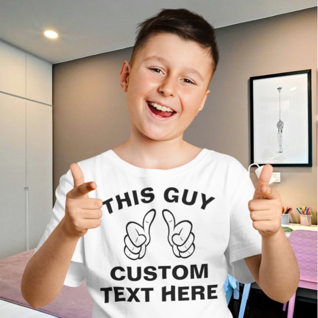 Han lägger till din egen text här tee shirt (Skapare uppladdad)
