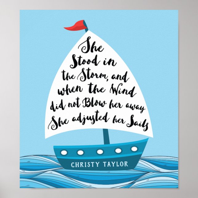 Han lagrade i stormen (eget namn) poster (Framsidan)