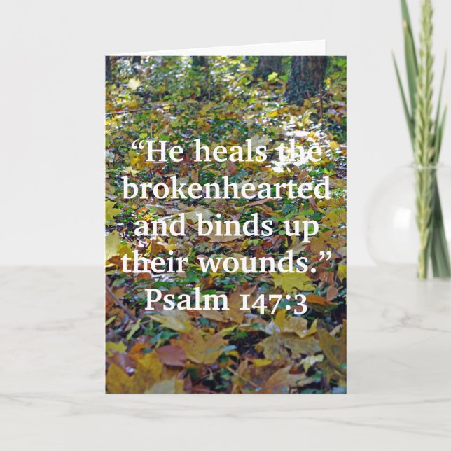 "Han läker den brokenhjärten"... Kort (Framsida)