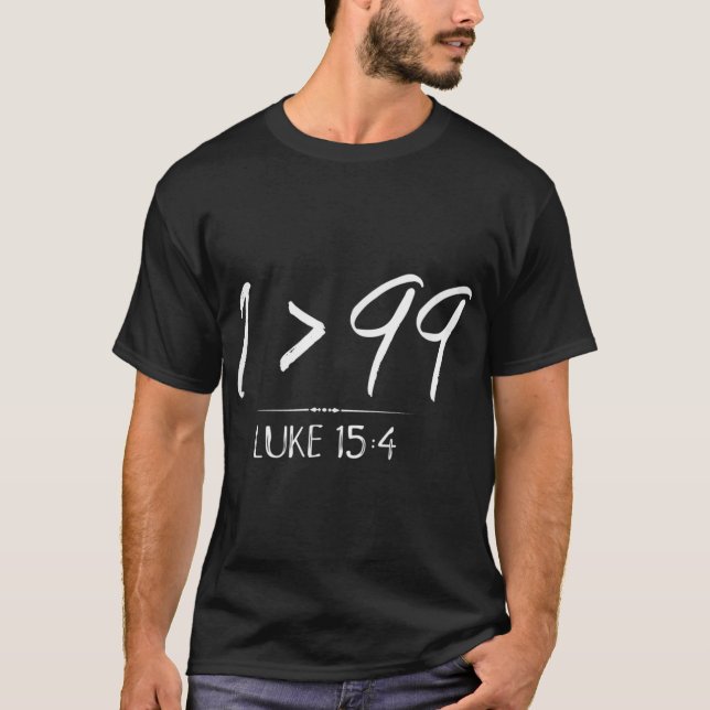Han Lämnade 99 för att Rädding mig Christian Luke  T Shirt (Framsida)
