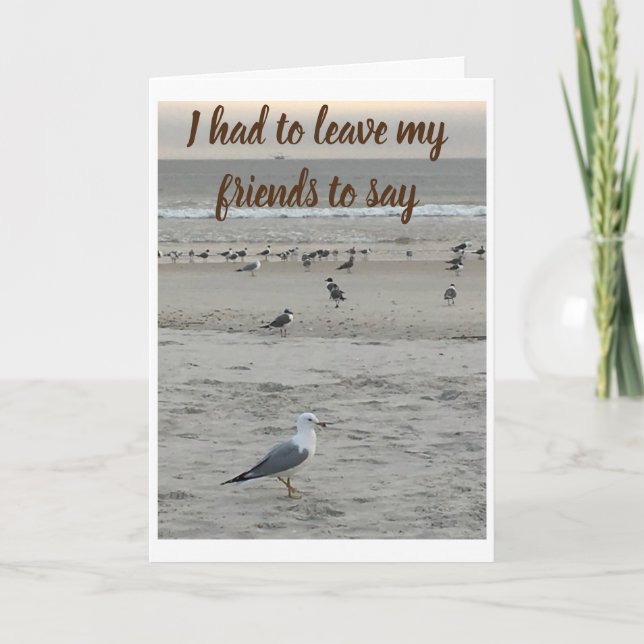 HAN LÄMNADE ALLA HANS VÄNNER SÄGA **GRATTIS PÅ FÖD KORT (Framsida)