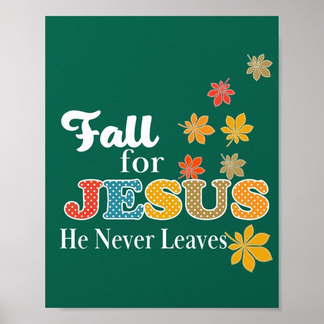 Han Lämnar aldrig Christian Polka Dot Poster (Framsidan)