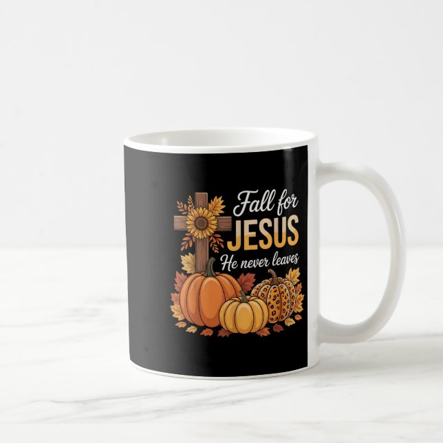 Han Lämnar aldrig Christian Thanksgiv. Kaffemugg (Höger)