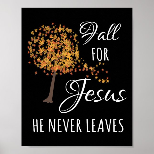 Han Lämnar aldrig Faith Hösten tack Poster (Framsidan)