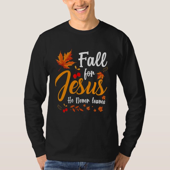 Han Lämnar aldrig hösten Costume Jesu T Shirt (Framsida)
