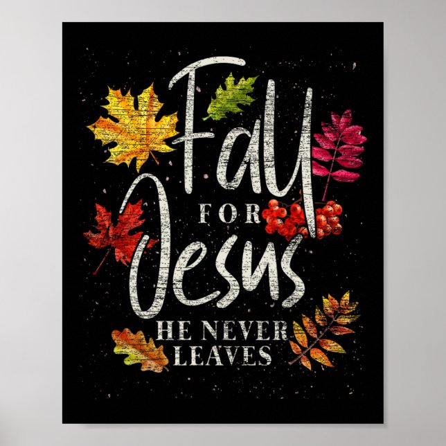 Han Lämnar aldrig Jesus 1 Poster (Framsidan)