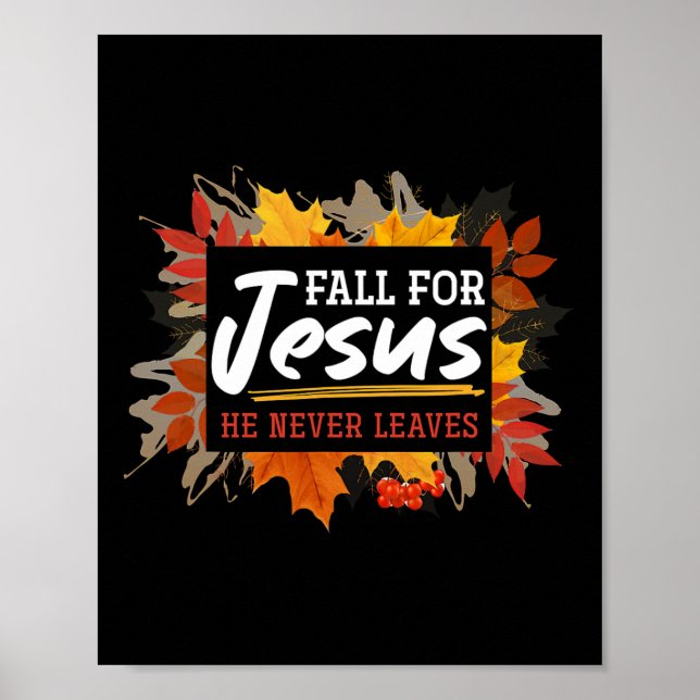 Han Lämnar aldrig Jesus 2 Poster (Framsidan)
