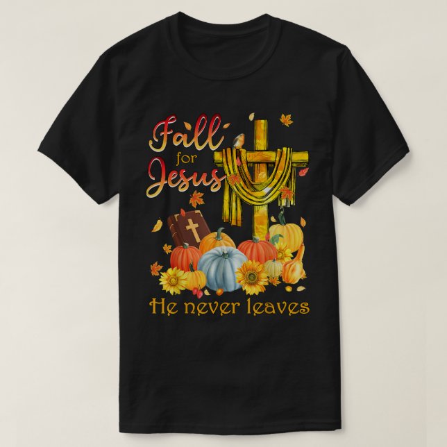 Han Lämnar aldrig kristendomen Jes T Shirt (Design framsida)