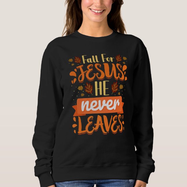 Han Lämnar aldrig kristendomen Jes T Shirt (Framsida)