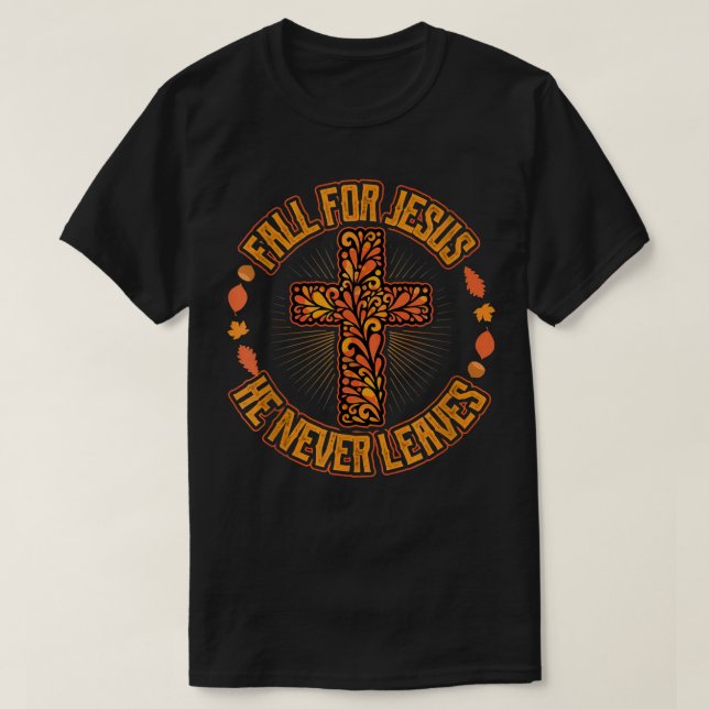 Han Lämnar aldrig kristendomen Jes T Shirt (Design framsida)