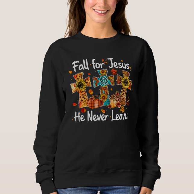 Han Lämnar aldrig kristendomen Jes T Shirt (Framsida)