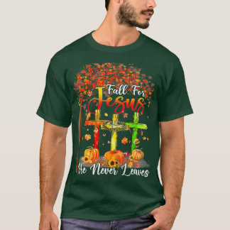 Han Lämnar aldrig Pumpkin Thanksgiin T Shirt